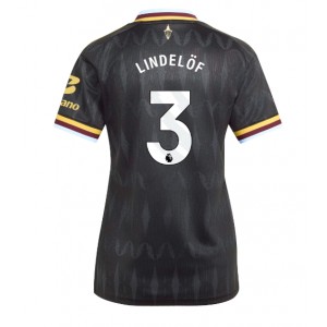 Aston Villa Victor Lindelof #3 Jalkapallovaatteet Naisten Vieraspaita 2026-27 Lyhythihainen